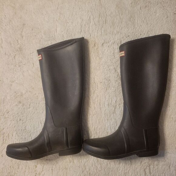 Hunter Sandhurst Nylon Lacquer Tall Rain Boots Size 10 - Picture 6 of 16